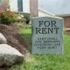 Halloween For Rent Tombstone Funny Metal Garden Sign