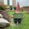 Garden Gnomes Holding M18 Claymore - 2d Print Metal Garden Art