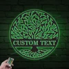 Monogram Tree Of Life Led Lights, Wall Family Tree, Last Name, Tree Of Life, Personalized Wedding Gift, Family Sign, Metal Wall Decor, Outdoor Wreath