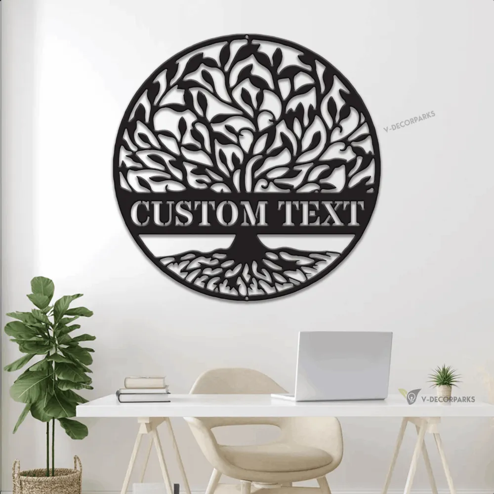 Monogram Tree Of Life Led Lights, Wall Family Tree, Last Name, Tree Of Life, Personalized Wedding Gift, Family Sign, Metal Wall Decor, Outdoor Wreath