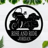 Personalized Motorcycle Metal Sign, Motorcycle Metal Wall Art, Custom Motocross Rider Name Signs, Garage Wall Decor, Biker Gift