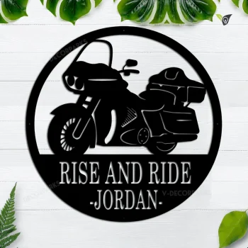 Personalized Motorcycle Metal Sign, Motorcycle Metal Wall Art, Custom Motocross Rider Name Signs, Garage Wall Decor, Biker Gift