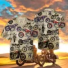 Vintage Motorcycle Hawaiian Shirt For Men Womens, Motorbike Summer Beach Shirt, Motorcycle Lover Aloha Shirts, Vehicle Button Down Short Sleeve Shirts