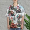 Santa Motorcycle Hawaiian Shirt For Men Womens, Motorcycle Summer Beach Shirt, Christmas Santa Aloha Shirts, Xmas Gift Button Down Short Sleeve Shirts