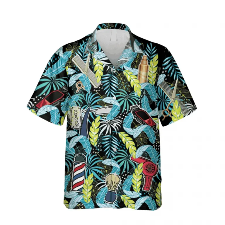 Barber Hawaiian T-shirt, Scissors And Comb Clothing, Aloha Shirt For Mens, Womens