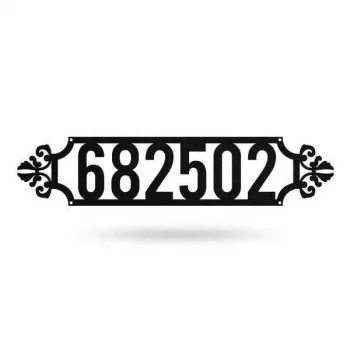 Narrow Number Monogram, Cut Metal Sign, Metal Wall Art, Metal House Sign