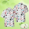Registered Nurse White Hawaii Shirt, Rn, Doctor Clothing, Aloha Shirt For Mens, Womens