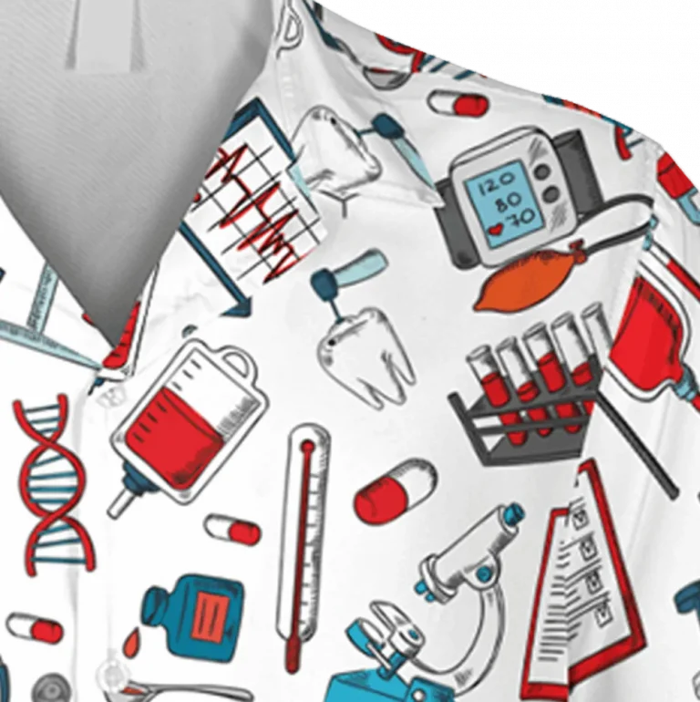 Registered Nurse White Hawaii Shirt, Rn, Doctor Clothing, Aloha Shirt For Mens, Womens