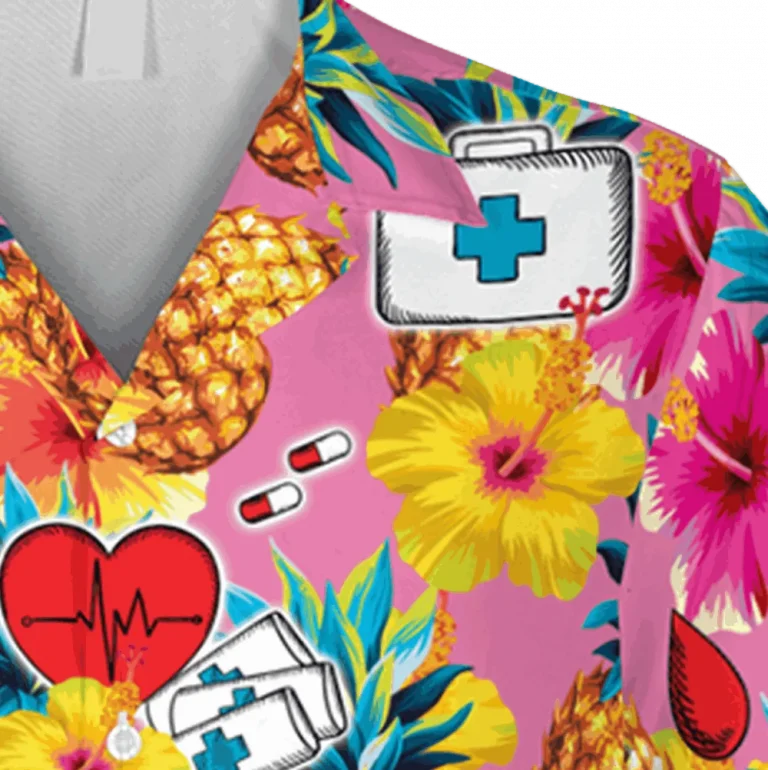 Funny Pink Nurses Hawaii T-shirt, Gift For Female Doctor, Aloha Shirt For Mens, Womens