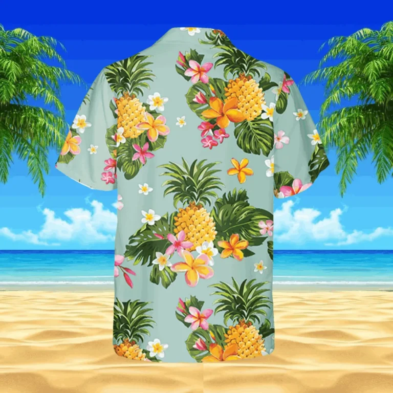 Pineapple Green Hawaiian Shirt, Cool Shirt, Summer Shirt, Aloha Shirt For Mens, Womens