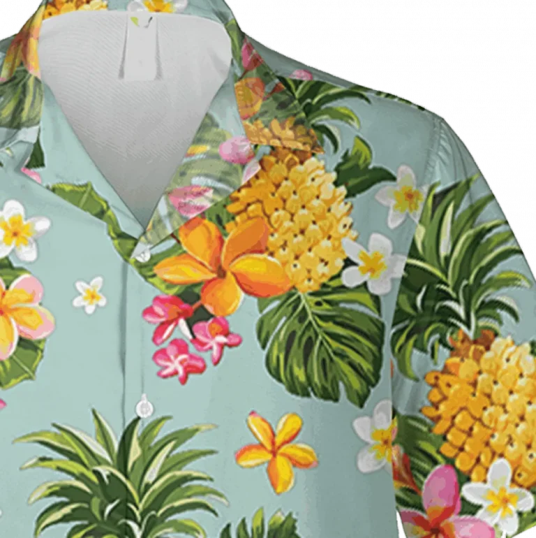 Pineapple Green Hawaiian Shirt, Cool Shirt, Summer Shirt, Aloha Shirt For Mens, Womens