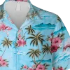 Pink Flamingo Blue Hawaiian Shirt, Sea Lovers, Beach T-shirt, Aloha Shirt For Mens, Womens