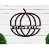 Customized Name Metal Wall Art, Halloween Vintage Metal Sign - Pumkin Outdoor Metal Wall Art Decor