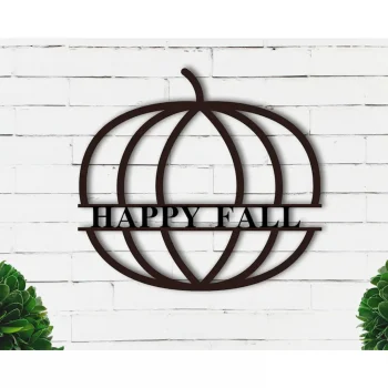 Customized Name Metal Wall Art, Halloween Vintage Metal Sign - Pumkin Outdoor Metal Wall Art Decor