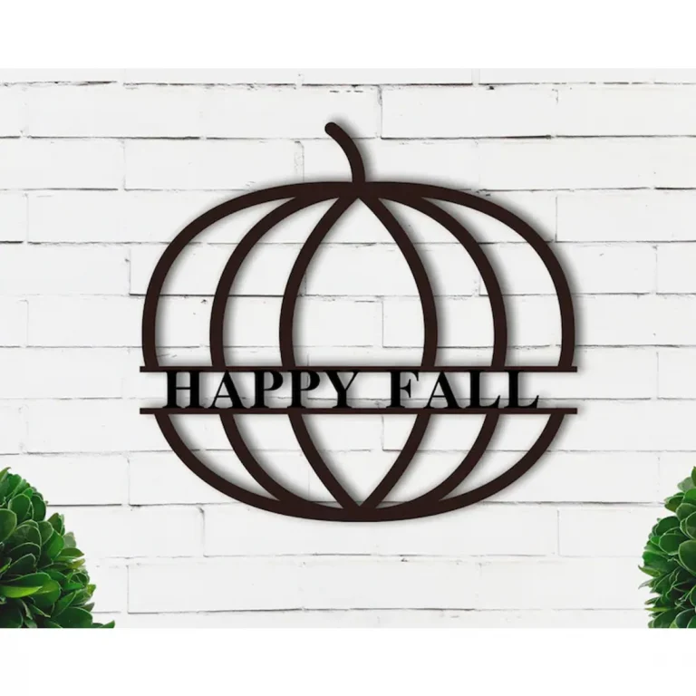 Customized Name Metal Wall Art, Halloween Vintage Metal Sign - Pumkin Outdoor Metal Wall Art Decor
