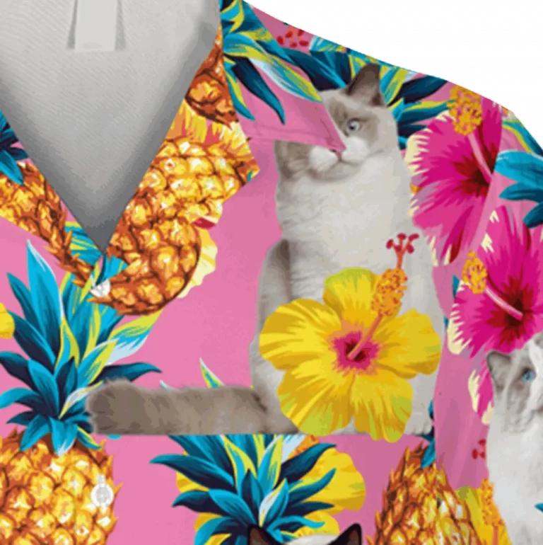 Ragdoll Kittens Pink Hawaiian Shirt, Mother's Day Gift Shirt, Aloha Shirt For Mens, Womens