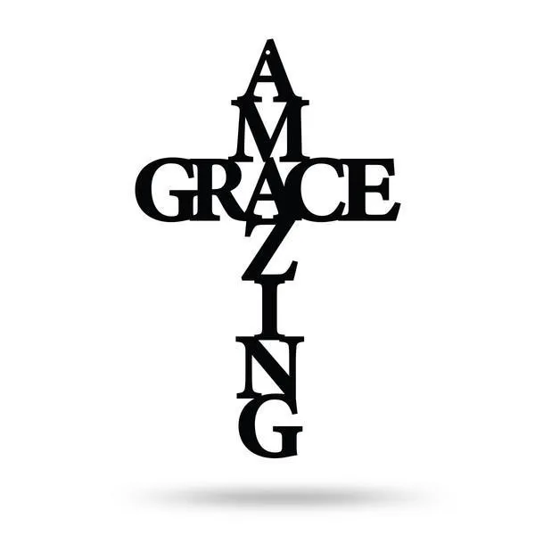 realsteelcenter_amazing-grace_black_600x_1024x1024_2x_74fa9b9f-8677-422b-80b1-c30cd4a1894e.webp Amazing Grace Wall Art Cross, Cut Metal Sign, Metal Wall Art, Metal House Sign