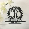 Personalized Crest Sign Cut Metal Sign, Metal Sign Art Home Decor, Custom Family Name Metal Sign