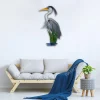 Blue Heron Multi Color Metal Art, Blue Heron Summer Outer Decoration