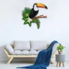 Toucan Bird Metal Wall Art, Toucan Parrot Tropical Wall Hanging