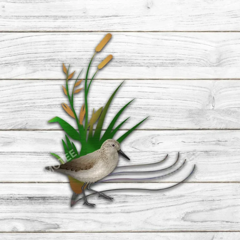 Sandpiper Metal Sign, Sandpiper Tropical Beach House Accent