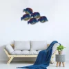 Heat Coloring Steel School Of Fish Metal Wall Art, Fisherman Gift