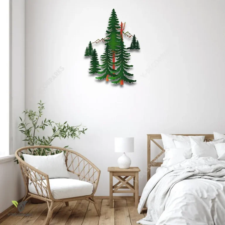 Pine Forrest Metal Art, Pine Metallic Accent