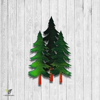 Three Pines Metal Art, Man Cave Interior Wall Decoration
