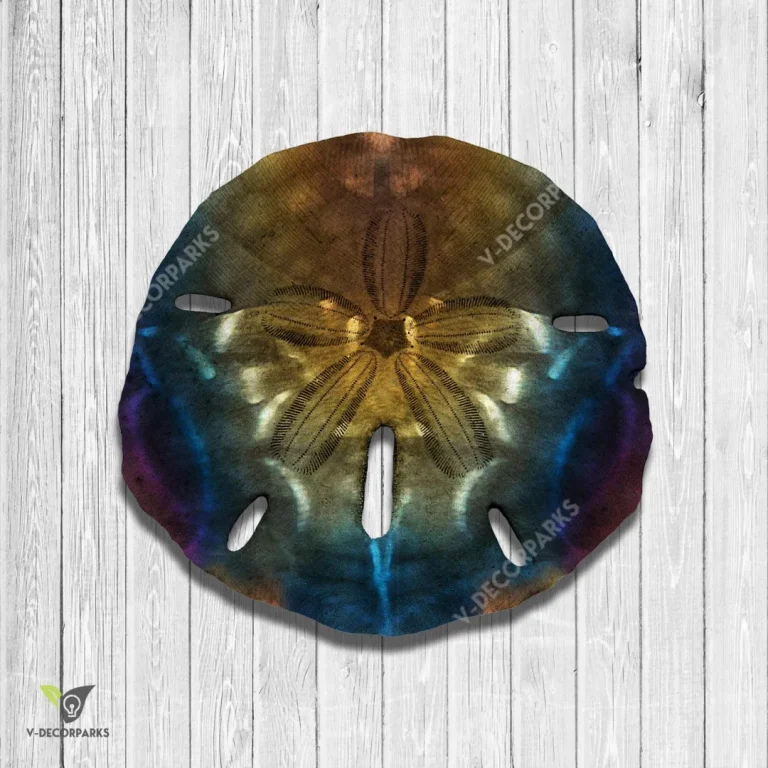 Sand Dollar Heat Treated Color Metal Art, Sand Dollar Weatherproof Accent For Beach House