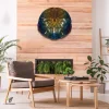 Sand Dollar Heat Treated Color Metal Art, Sand Dollar Weatherproof Accent For Beach House