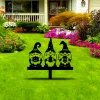 Halloween Gnomes Metal Garden Stake, Garden Metal Art Decor, Yard Sign Stake, Perfect For Halloween