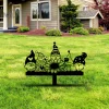 Baby Gnomes And Sunflower Garden Art, Gnome Metal Garden Stake, Yard Art Decor, Yard Stake, Gift For Garden Lovers