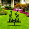 Welcome Gnomes Garden Stake, Gnome Metal Garden Sign Decor, Gnome Yard Art, Welcome Sign