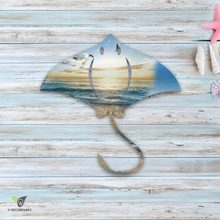 Stingray, Coast Colored Metal Art, Stingray Housewarming Accent