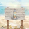 Lighthouse And Ocean Scene Colorful Metal Wall Decoration, Lighthouse Interior Wall Art