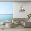 Sailboat And Sea Color Metal Art, Sailboat Indoor Wall Hanging