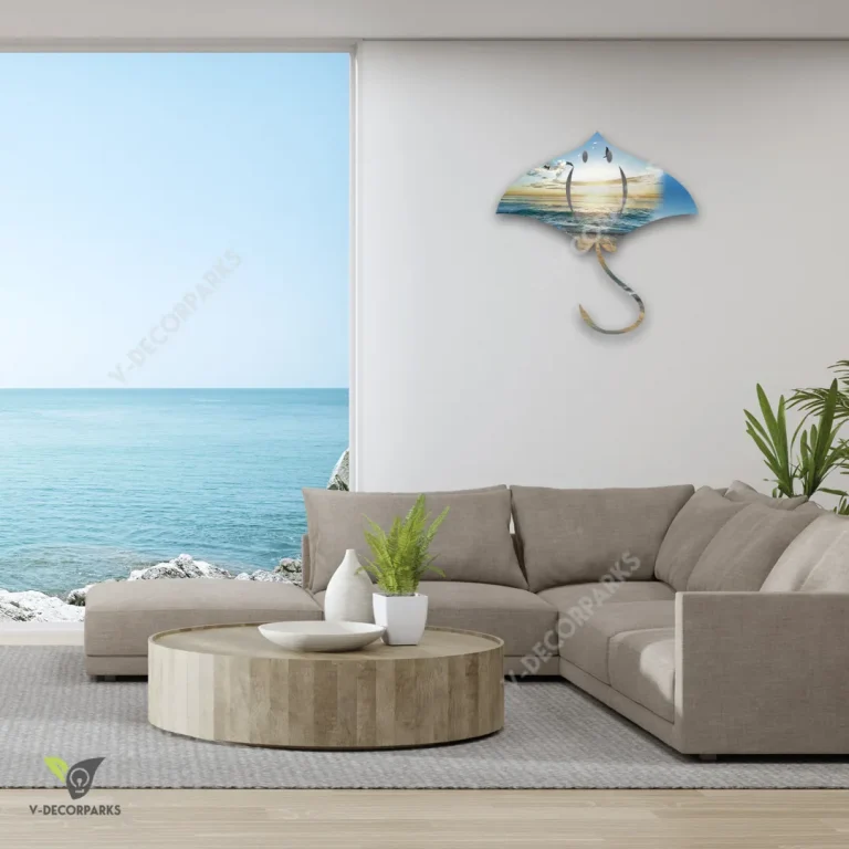 Stingray, Coast Colored Metal Art, Stingray Housewarming Accent