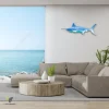Marlin Fish With Ocean Scene Metal Art, Marlin Fish Gift For Fishers