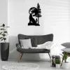 Sitting Wolf Metal Sign, Wolves Weatherproof Home Decoration