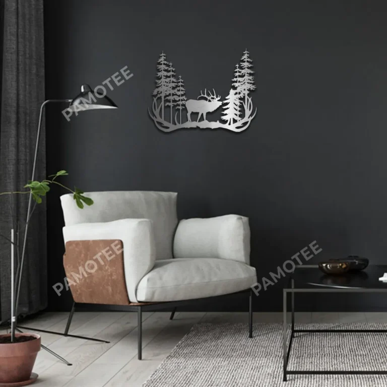 Elk Antlers Metal Sign, Antlers Shape Laser Cut Wall Decor
