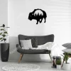 Bison Forest Large Metal Art, Bison Weatherproof Wall Decor For Him