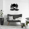 Wolf At Full Moon Night Metal Wall Art, Wolf And Moon Wall Decor