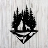 Wolf Dad And Son Cut Metal Art, Wolf Mom And Daughter Housewarming Art