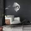 Wolf Dad With Son Metal Sign, Wolf Head Shape Small Wall Art