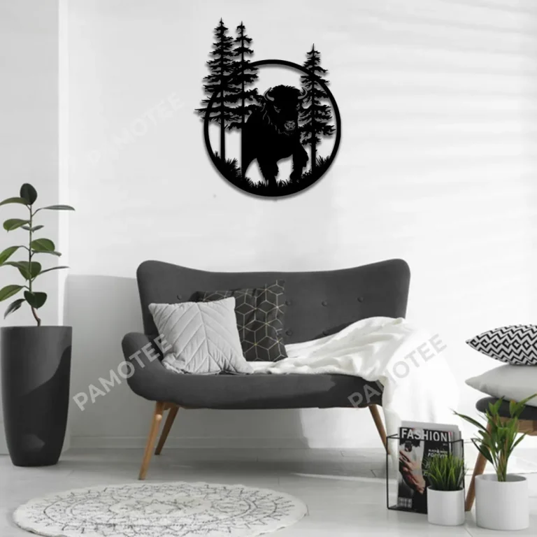 Bison, Buffalo Cut Metal Sign, Bison Hunting Decoration For Cabin