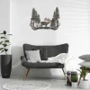 Deer Antlers Metal Wall Art, Anlers Rust Resistant Father's Day Decoration