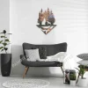 Dad Wolf And Baby Wolf Metal Sign, Animal Weatherproof Wall Decor