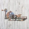 Dairy Cow With Ducks Metal Sign, Field Decor