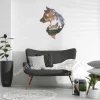 Dad Wolf With Kid Metal Wall Art, Living Room Welded Decoration
