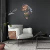Dad Wolf With Kid Metal Wall Art, Living Room Welded Decoration